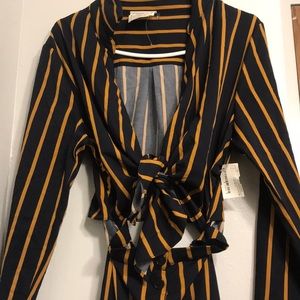 Brand new midi striped dress